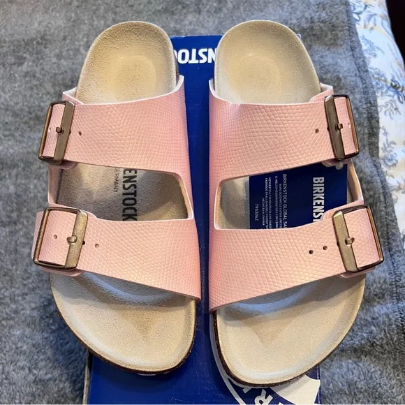 Birkenstock Light Pink Buckle Sandals - Picture 2 of 5
